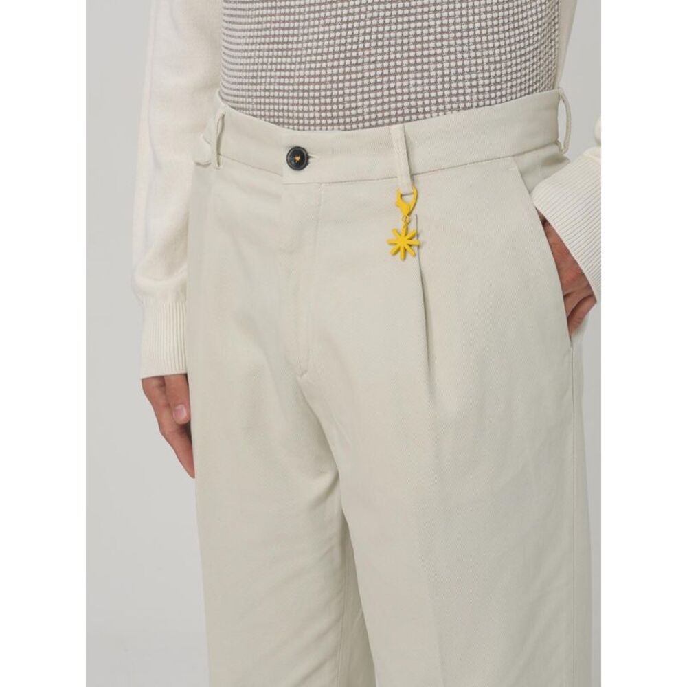 Manuel Ritz Pants Men Yellow Cream - Picture 3 of 3